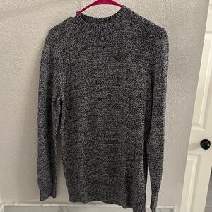 H&M Men's Charcoal and Light Gray Crewneck Sweater